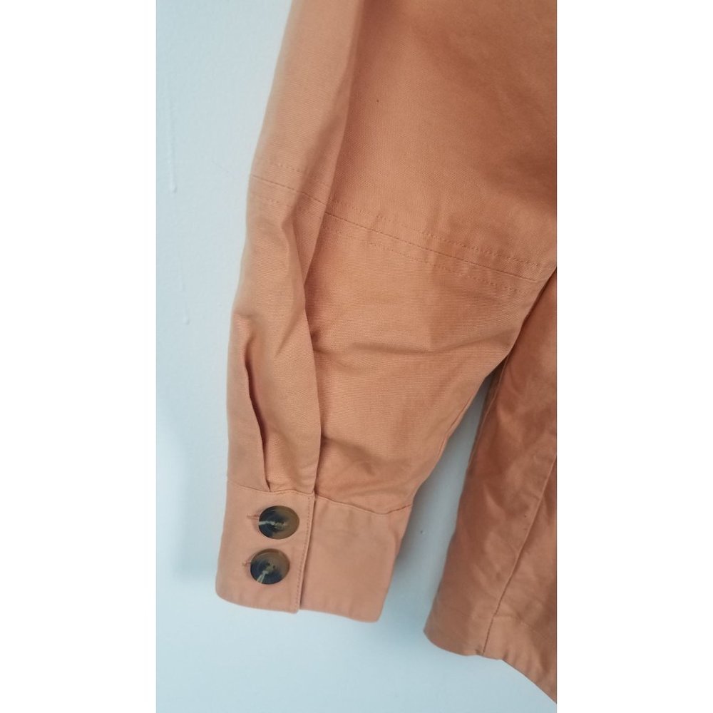Universal Thread Women's Sz. XS Coral Drawstring Waist Button Up Utility Jacket - Picture 8 of 8